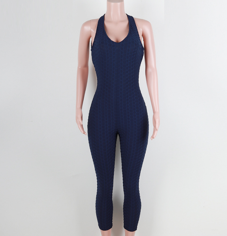 Yoga Bodysuit with Honeycomb Sports Design