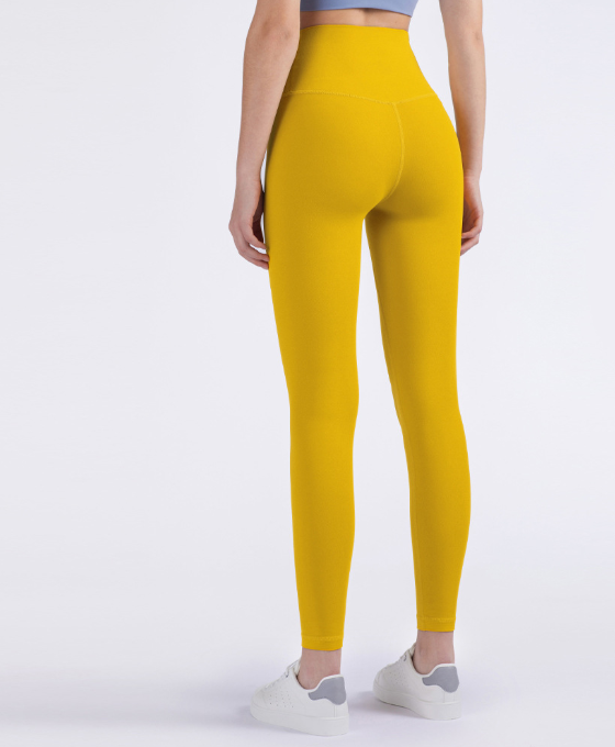 High-Waisted Skin-Friendly Nude Yoga Pants for Women