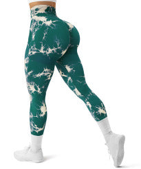 Women's High Waist Seamless Tie-Dye Yoga Tights