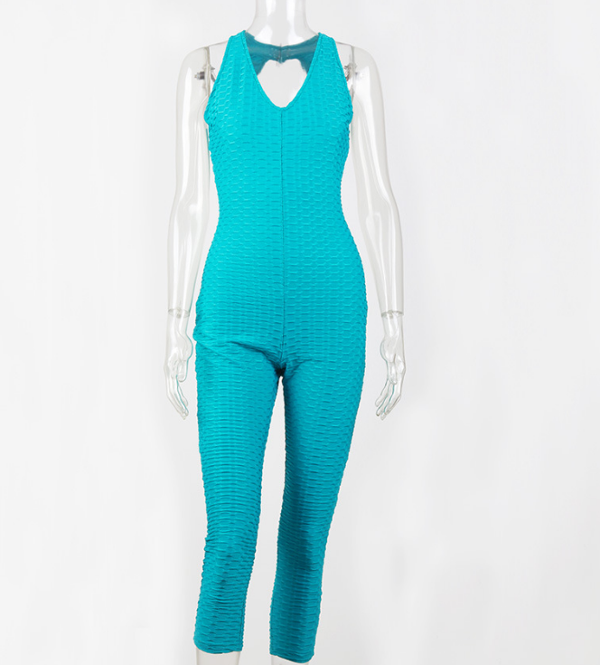 Yoga Bodysuit with Honeycomb Sports Design