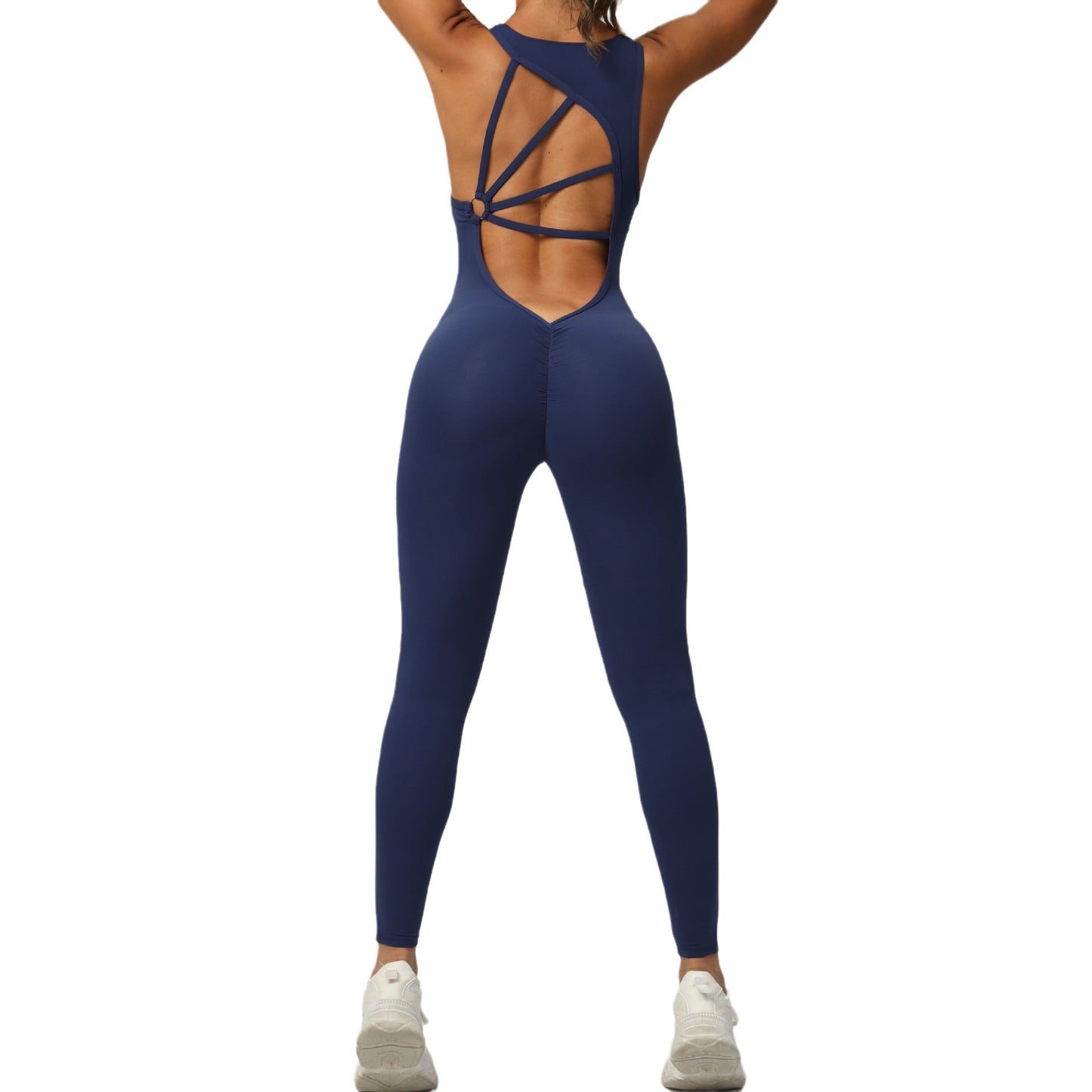 Women's Sleeveless Yoga Jumpsuit for Fitness and Running