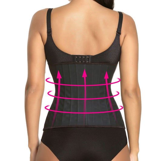Pink Leopard Print Latex Waist Trainer for Women