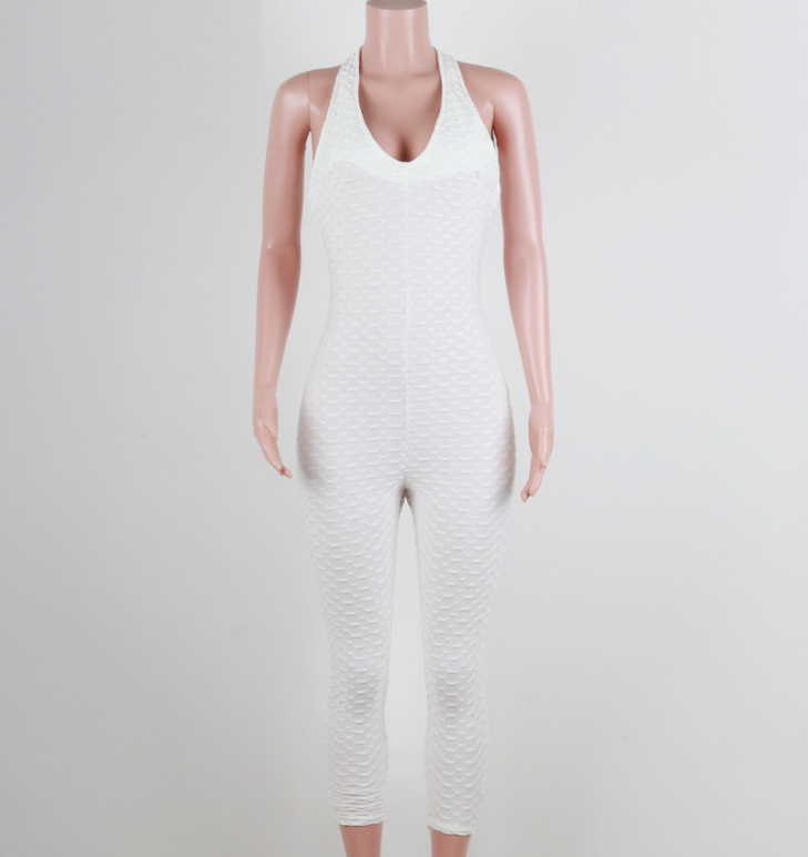 Yoga Bodysuit with Honeycomb Sports Design